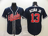 Braves 13 Ronald Acuna Jr. Navy 2020 Nike Cool Base Jersey,baseball caps,new era cap wholesale,wholesale hats